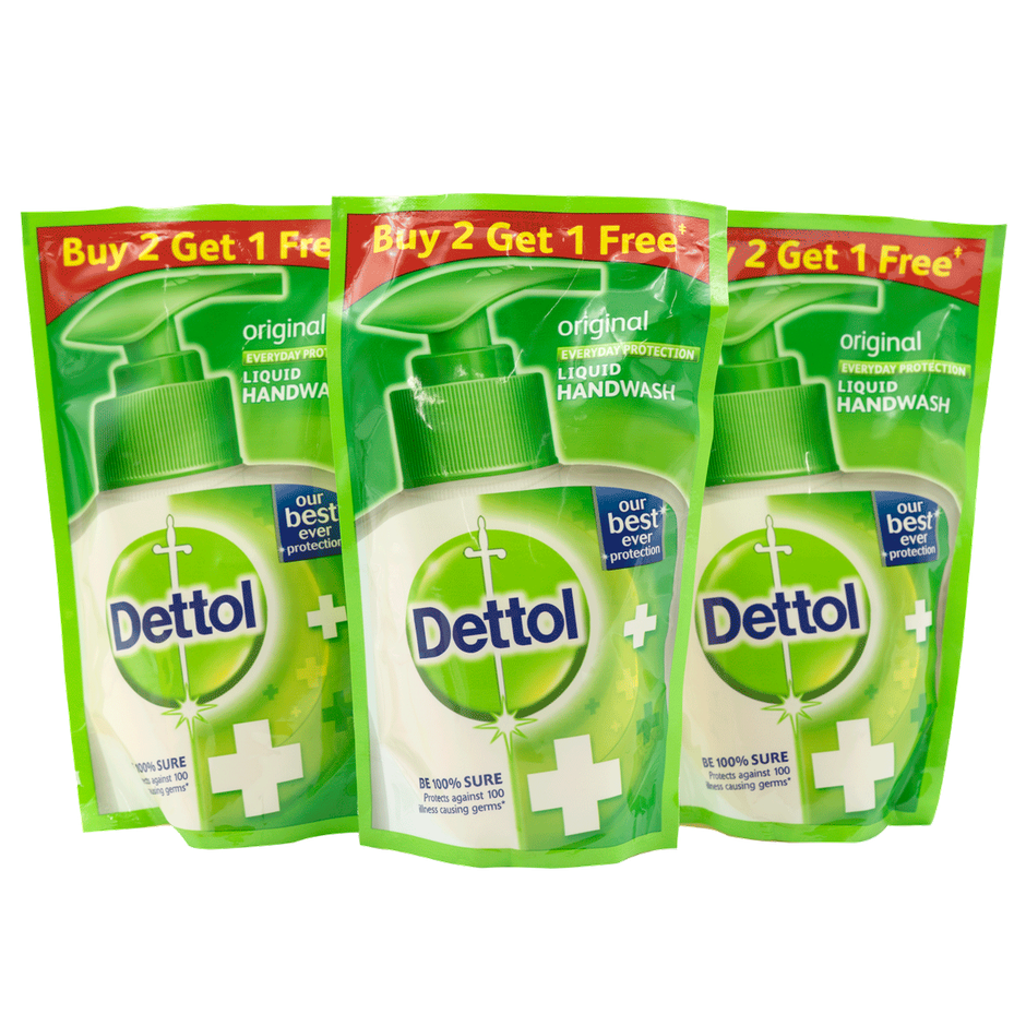 Dettol Liquid Handwash Refill Pouch Original 2+1