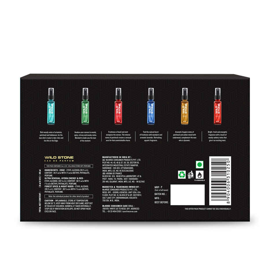 Wild Stone Gift Box Perfume For Men (Pack of 6)