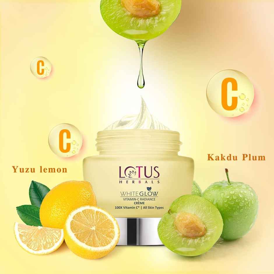Lotus Herbals Whiteglow Vitamin C Radiance Cream Spf 20 For Dark Spots & Dull Skin