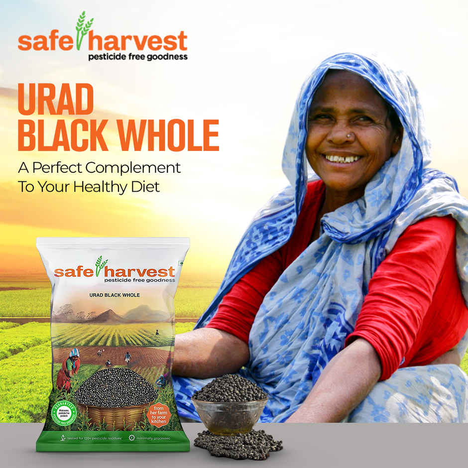 Safe Harvest Pesticide-Free Urad Black Whole | Natural and Delicious
