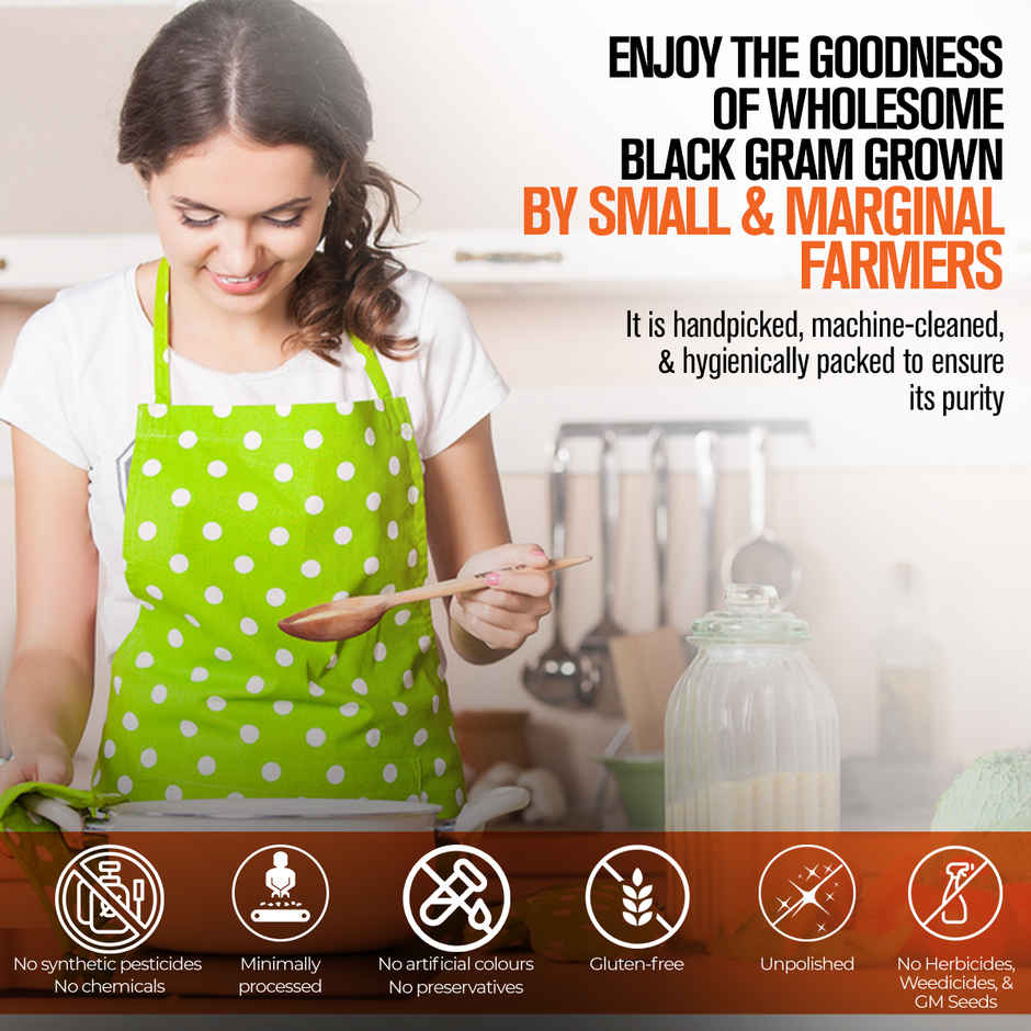 Safe Harvest Pesticide-Free Urad Black Whole | Natural and Delicious