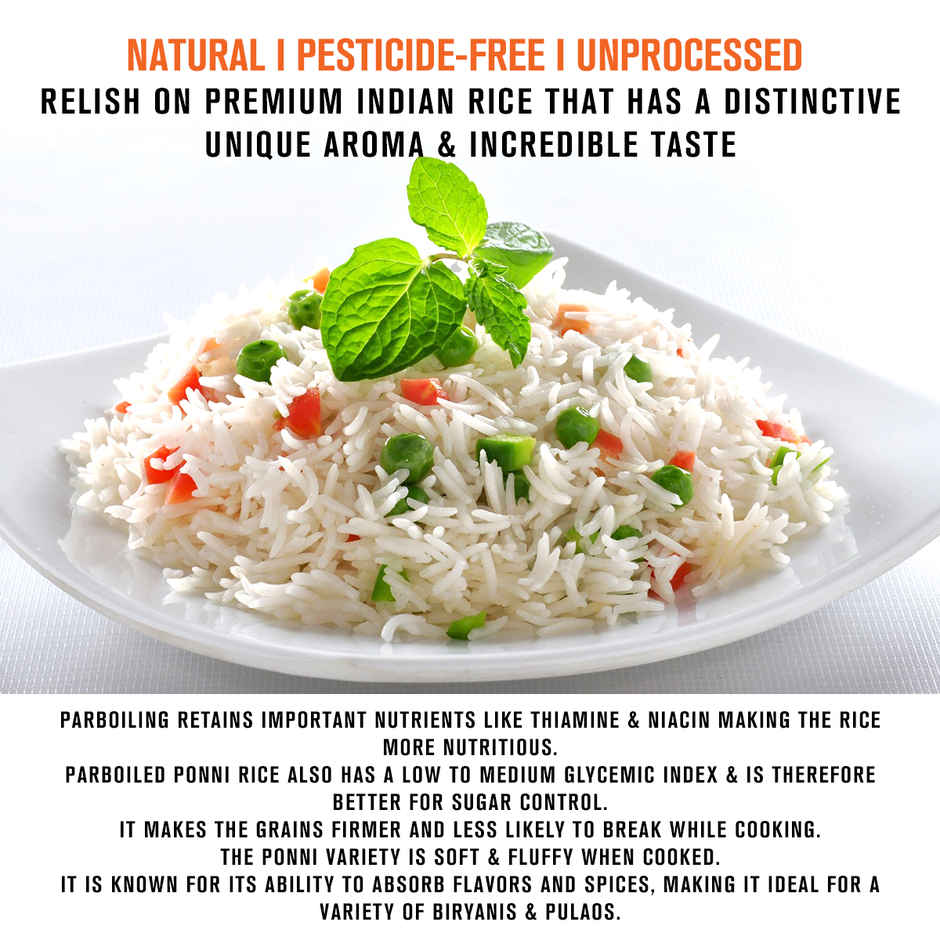 Safe Harvest Pesticide-Free Ponni Boiled Rice