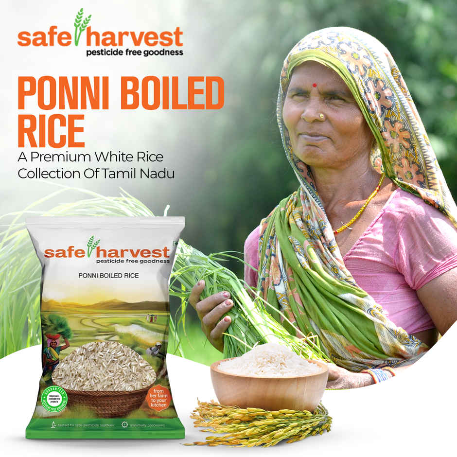 Safe Harvest Pesticide-Free Ponni Boiled Rice