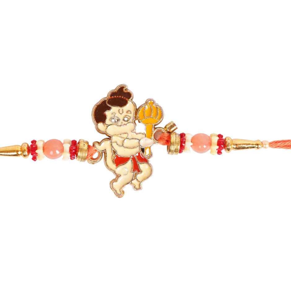Pichai Bal Hanuman Golden Finish Pendant Rakhi