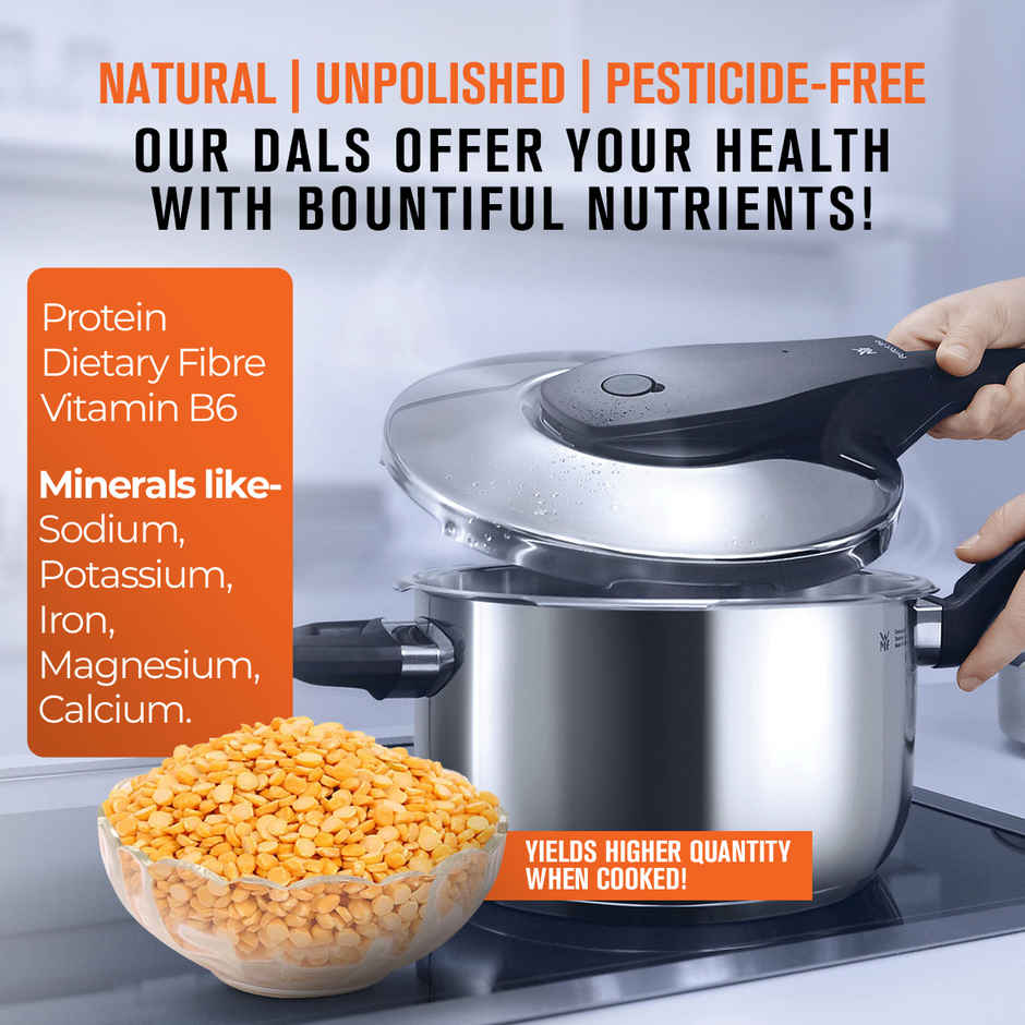 Safe Harvest Pesticide-Free Unpolished Tur Dal | Natural, Chemical-Free, Vegan and Gluten-Free