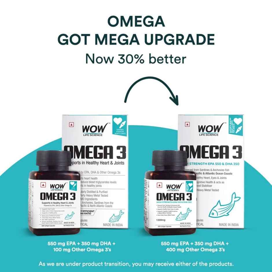 Wow Life Science Omega-3 Capsules