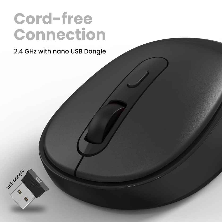 Portronics Wireless Optical Mouse Toad 27-Black