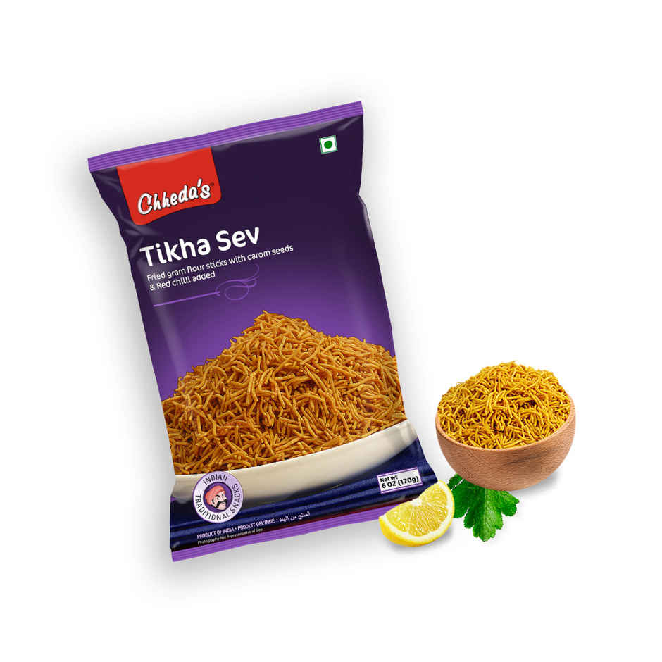 Chheda's Tikha Sev | Spicy Crunchy Namkeen