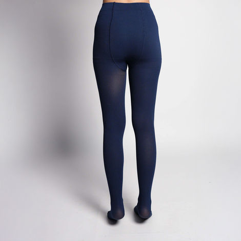 Theater RIbbed Stockings | Navy - Free Size