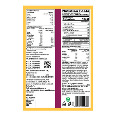 Bikano Tasty Spicy Crunchy & Roasted Snack | Premium Nutty Delight with Rich Spices