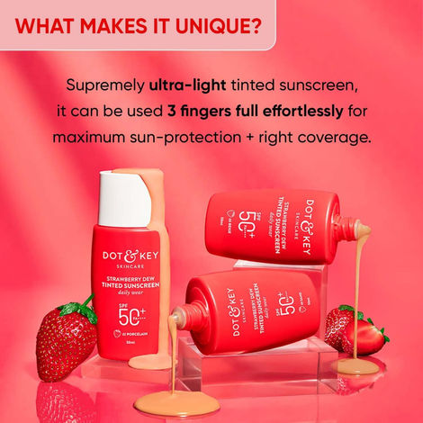 Dot & Key Strawberry Dew Tinted Sunscreen SPF 50+ PA++++ - 01 Porcelain