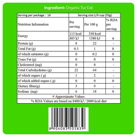 24 Mantra Organic Tur Dal - Split