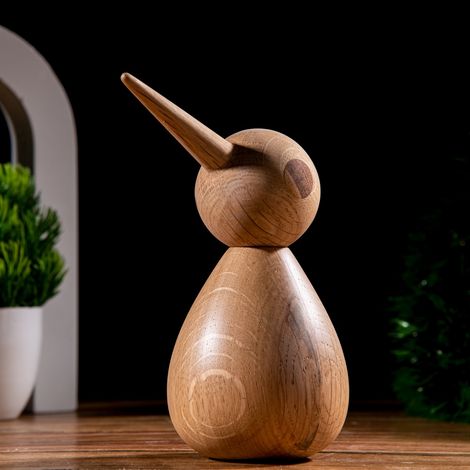 Gibox Handcrafted Wooden Bird Tall