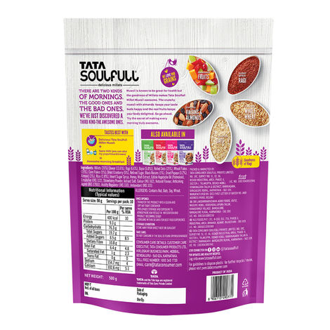 TATA Soulfull Millet Muesli Fruit & Nut Almonds & Real Fruits