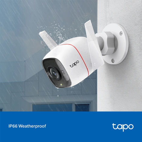 TP-Link Tapo C310 Outdoor Security Wi-Fi Smart Camera, Night Vision, 2-Way Audio