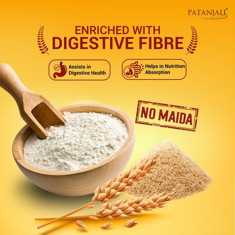 Patanjali Wheat Flour Atta With Bran | Traditional Chakki Gehu Atta | For Soft and Fluffy Roti