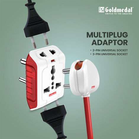Goldmedal Spice 3 Pin Travel Adaptor