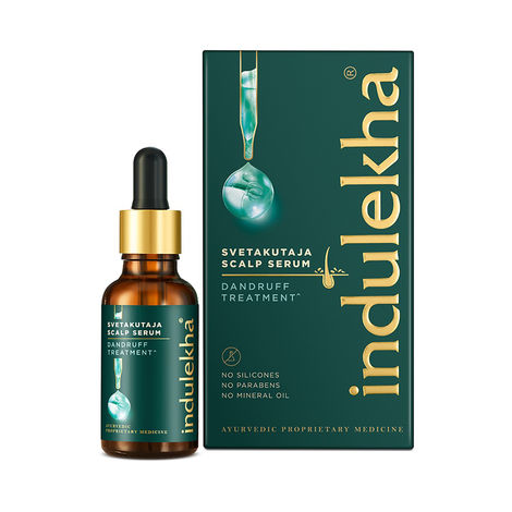Indulekha Svetakutuja Dandruff Treatment Scalp Serum |Ayurvedic serum for dandruff treatment