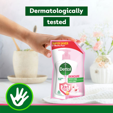 Dettol Skincare Hand Wash Refill | Moisturizing Handwash | pH Balance | Gentle on Skin