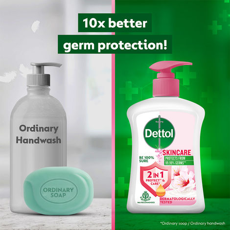 Dettol Original Liquid Hand Wash Pump With Free Handwash Refill | 99.99% Germ Protection