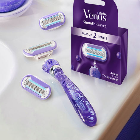 Venus Smooth Curves | Swirl | Hair Removal Razor for Women, 1 Razor