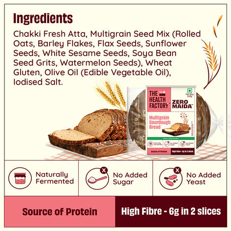 The Health Factory Zero Maida Multigrain Sourdough