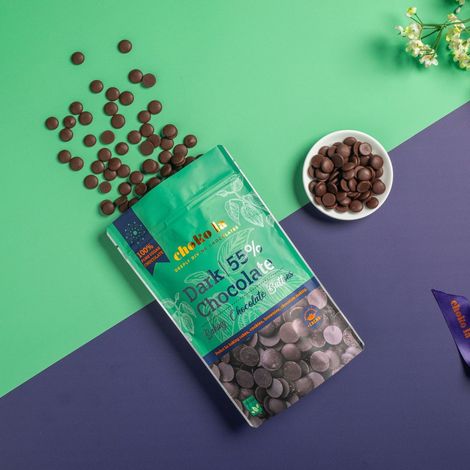 Chokola Dark 55% Baking Chocolate Buttons