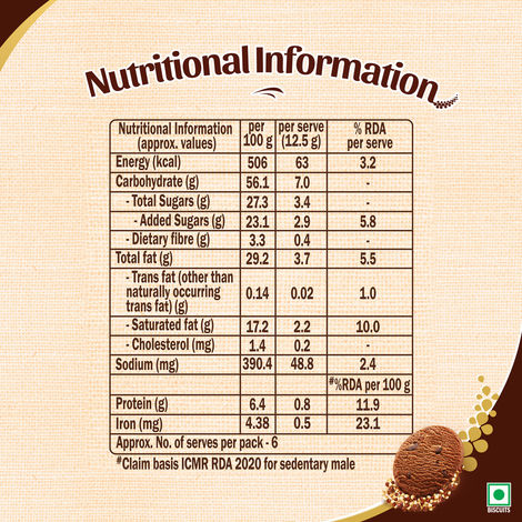 Sunfeast Farmlite Super Millets Ragi and Jowar Chocochip Cookies,Delightfully Tasty & Crunchy