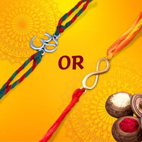 Gullak Auspicious Symbols With Colourful Mauli Rakhi - Festive Rakhi | Assorted Designs