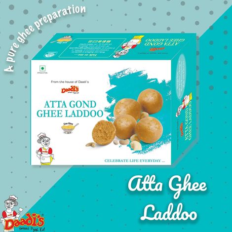 Daadis Atta Goond Laddu Pure Ghee