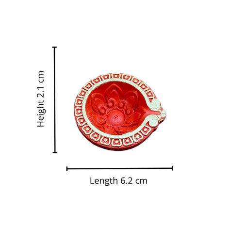 Multicolor Ember Diya | Pack Of 12 | Designer Clay Diya | DiaCraft