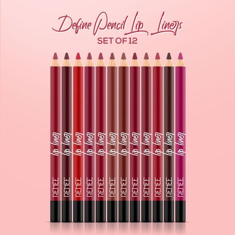 Renee Define Matte Lip Liner | Set of 12