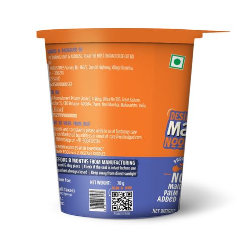 Wickedgud Desi Manchow cup noodles