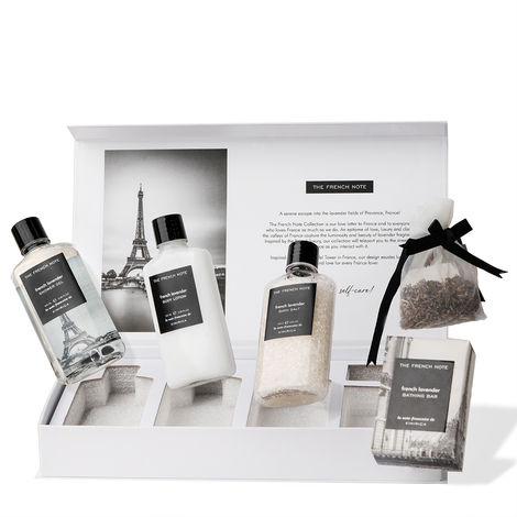 Kimirica French Note Indulgence Set | Lavender-Infused Bath & Skincare Essentials | Unisex Gift Set