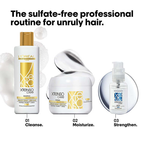 L'Oreal Professionnel Xtenso Care Sulfate-Free Shampoo For Frizz-Free, Shiny & Manageable Hair