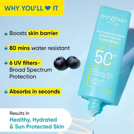 Dot & Key Blueberry Hydrate Barrier Repair Sunscreen SPF 50+, PA++++