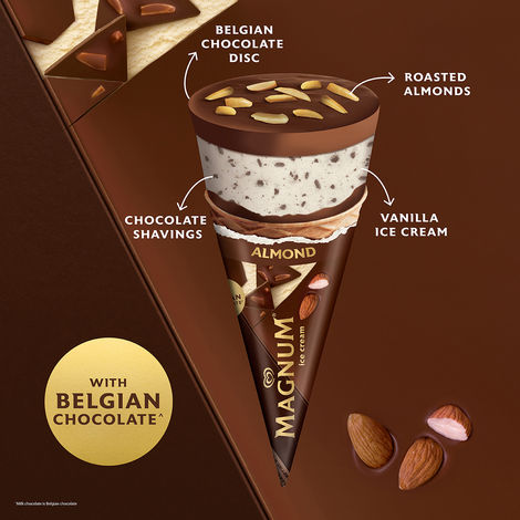 Kwality Wall's Magnum Almond Ice Cream Cone