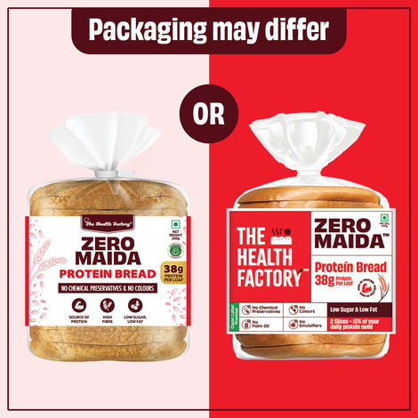 The Health Factory Zero Maida Protein Bread | Clean Label - Not Brown