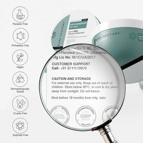 Bare Anatomy Expert Anti-Dandruff Hair Mask | Targets Oily Scalp And Sheds Dry Flakes