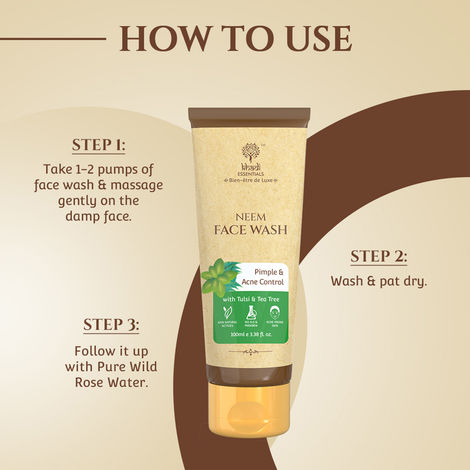Khadi Essentials Neem Face Wash Clears Acne & Pigmentation | Balances Sebum