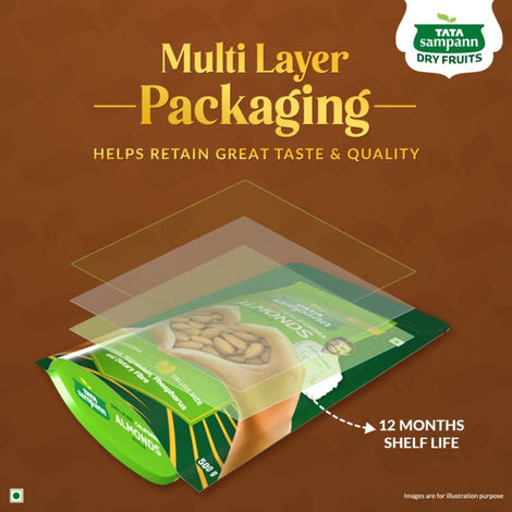 Tata Sampann 100% Pure California Almonds/Badam Giri Whole Premium Quality