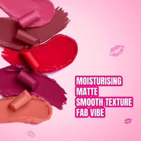 Elle 18 Color Pop Matte Lipstick - Quick Drying | Highly Pigmented | with Vitamin E - Crazy Red