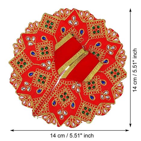 Red Decorative Laddu Gopal Dress for Idol (Size 1) | Krishna Costume | Krishna Janmastami Special (Ecraftindia)