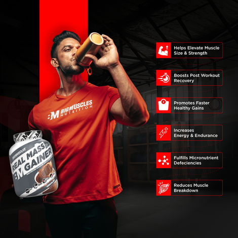 Big Muscles Nutrition Real Mass Gainer | Mango Magic