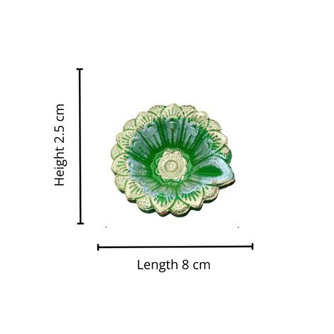 Multicolor Dazzle Diya | Pack Of 4 | Designer Clay Diya | DiaCraft