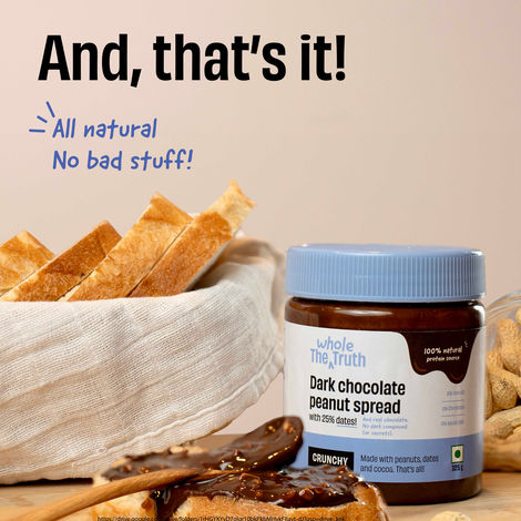 The Whole Truth Crunchy Dark Chocolate Peanut Spread