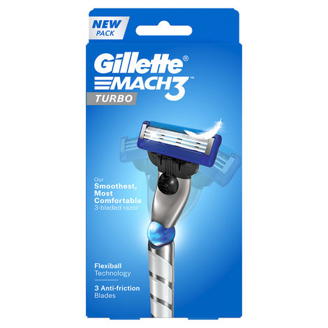 Gillette Mach 3 Turbo Manual Shaving Razor For Men