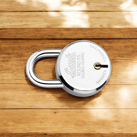 Link Locks Steel Round Lock 65mm With 3 Keys