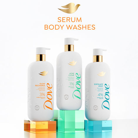 Dove 3% Brightening Serum + Vitamin C Glow Recharge Serum Body Wash