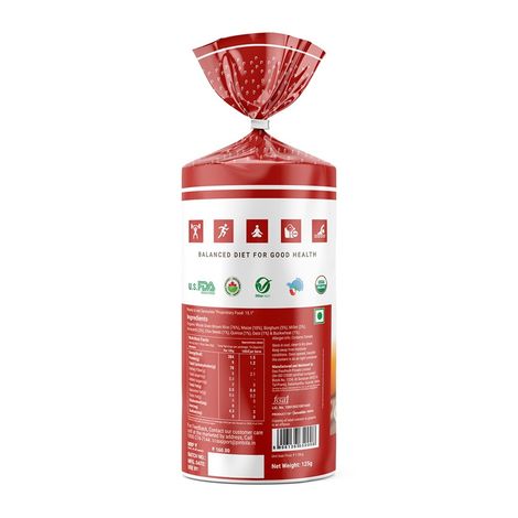 Pintola Organic Wholegrain Brown Rice Cakes Multigrain